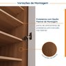 Guarda Roupa de Canto Reto Modular com 3 Prateleiras 2 Gavetas Hera CabeCasa MadeiraOriginals - 5
