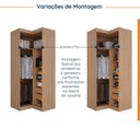 Ver imagem 5 de Guarda Roupa de Canto Reto Modular com 3 Prateleiras 2 Gavetas Hera CabeCasa MadeiraOriginals