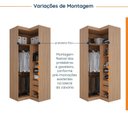 Ver imagem 5 de Guarda Roupa de Canto Reto Planejado com 3 Prateleiras 2 Gavetas Hera CabeCasa MadeiraOriginals Marrom/Louro/Algodão