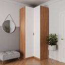 Ver imagem 2 de Guarda Roupa de Canto Reto Modular com 3 Prateleiras 2 Gavetas Hera CabeCasa MadeiraOriginals