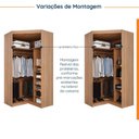 Ver imagem 4 de Guarda Roupa de Canto Closet Modular com 6 Prateleiras Hera CabeCasa MadeiraOriginals
