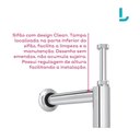 Ver imagem 7 de Kit Cuba de Embutir Quadrada L415 para Banheiro + Válvula + Sifão Cromado- Deca