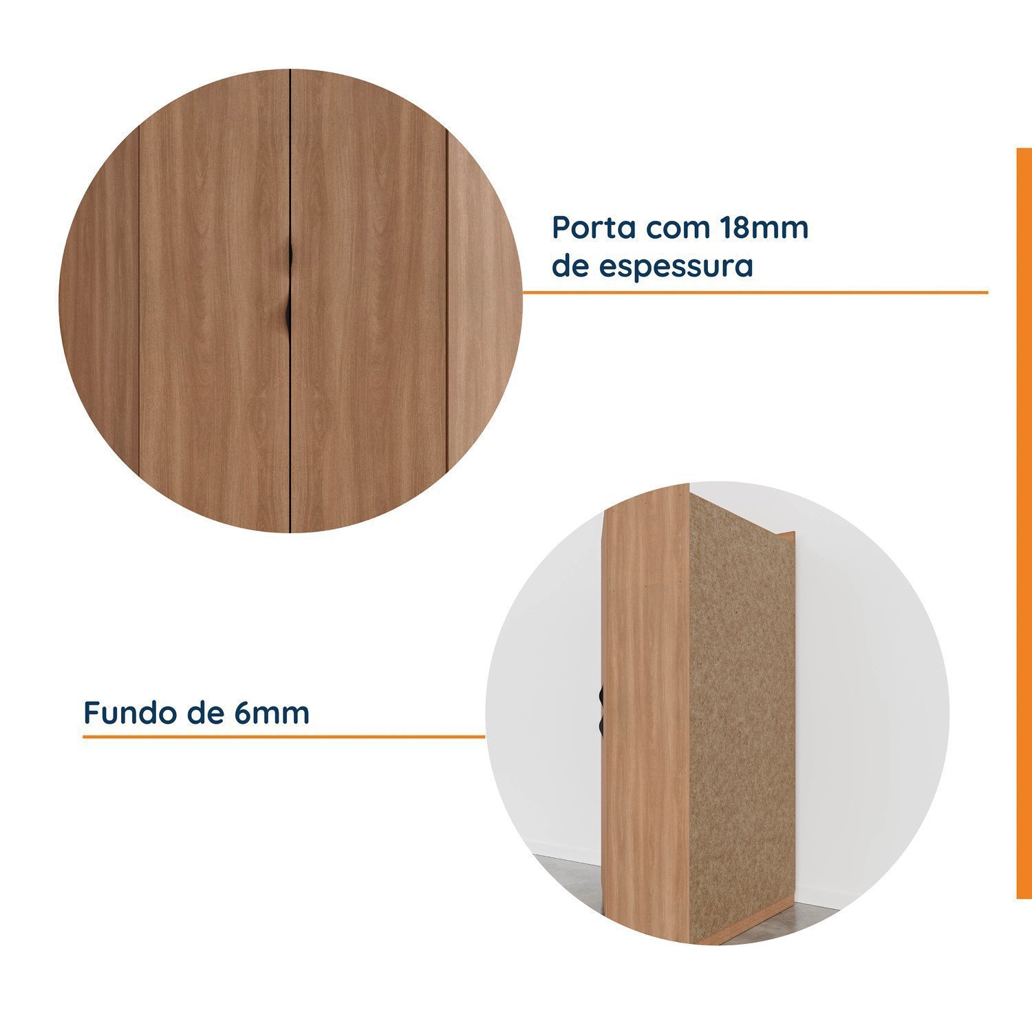 Guarda Roupa de Canto Closet Modular com 6 Prateleiras Hera CabeCasa MadeiraMadeira - 7