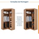 Ver imagem 4 de Guarda Roupa de Canto Closet Modular com 6 Prateleiras Hera CabeCasa MadeiraOriginals
