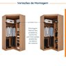 Guarda Roupa de Canto Closet Modular com 6 Prateleiras Hera CabeCasa MadeiraOriginals - 4