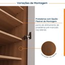 Ver imagem 5 de Guarda Roupa de Canto Closet Planejado com 6 Prateleiras Hera CabeCasa MadeiraOriginals Marrom/Louro/Algodão