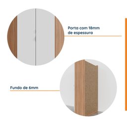 Guarda Roupa de Canto Closet Modular com 6 Prateleiras Hera CabeCasa MadeiraMadeira - 7