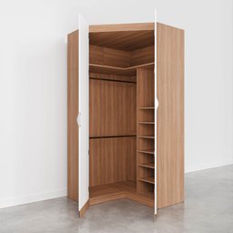 Guarda Roupa de Canto Closet Modular com 6 Prateleiras Hera CabeCasa MadeiraMadeira - 10