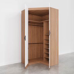 Guarda Roupa de Canto Closet Modular com 6 Prateleiras Hera CabeCasa MadeiraMadeira - 10