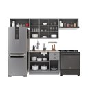 Ver imagem 3 de Armário de Cozinha Modulada Compacta Fidelitá Nara 100% MDF 4 Peças 280cm 10 Portas 2 Gavetas sem