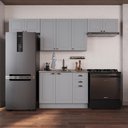 Ver imagem 1 de Armário de Cozinha Modulada Compacta Fidelitá Nara 100% MDF 4 Peças 280cm 10 Portas 2 Gavetas sem