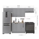Ver imagem 4 de Armário de Cozinha Modulada Compacta Fidelitá Nara 100% MDF 4 Peças 280cm 10 Portas 2 Gavetas sem