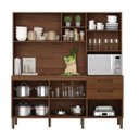 Ver imagem 3 de Armário de Cozinha Compacta 7 Portas 2 Gavetas Mega - Nogueira/off White/ripado