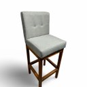 Ver imagem 3 de Kit 02 Banquetas Alta com Encosto Anatomico Tokio Linho Cinza Médio - G2home