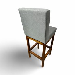 Kit 02 Banquetas Alta com Encosto Anatomico Tokio Linho Cinza Médio - G2home - 4