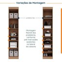 Ver imagem 4 de Guarda Roupa Planejado 1 Porta com 6 Prateleiras Hera CabeCasa MadeiraOriginals Marrom/Louro/Algodão