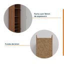 Ver imagem 7 de Guarda Roupa Planejado 1 Porta com 6 Prateleiras Hera CabeCasa MadeiraOriginals Marrom/Louro/Algodão