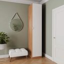 Ver imagem 1 de Guarda Roupa Planejado 1 Porta com 6 Prateleiras Hera CabeCasa MadeiraOriginals Marrom/Louro/Algodão