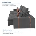 Ver mais imagens de Sofá Retrátil e Reclínavel 5 Lugares Veludo Cinza Zara 290cm Yescasa