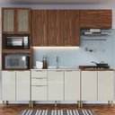 Ver imagem 1 de Cozinha Compacta Modulada 5 Peças Montenegro Marrom/Wuengue/Cristalo