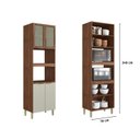 Ver imagem 3 de Cozinha Compacta Modulada 5 Peças Montenegro Marrom/Wuengue/Cristalo