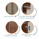 Ver mais imagens de Cozinha Compacta Modulada 5 Peças Montenegro Marrom/Wuengue/Cristalo