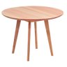 Conjunto Mesa de Jantar Redonda Vértice 105cm Natural com 4 Cadeiras Leda em Madeira Maciça - - 3