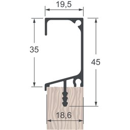 PERFIL PUXADOR 7013T INOX ESCOVADO 6,0MT Alternativa - 2