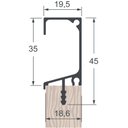 Ver imagem 2 de Perfil Puxador 7013t Inox Escovado 6,0mt Alternativa