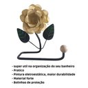 Ver imagem 3 de Porta Papel Higiênico de Parede em Ferro com Rosa:bege