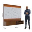 Ver mais imagens de Conjunto Painel para TV até 65 Polegadas com LED e Cristaleira Marmorizada Ibiza Yescasa