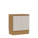 Ver imagem 1 de Balcão 80cm 2 Portas c/ Rodapé Vivace Cinamomo/Off White
