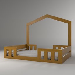 Cama Casal com Casinha Montessoriana Play - 2