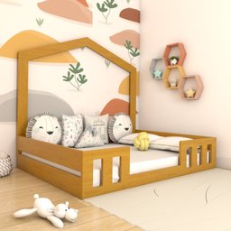 Cama Casal com Casinha Montessoriana Play - 1