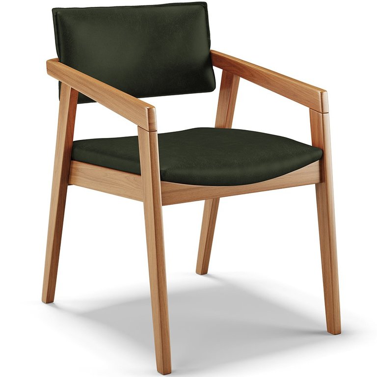 Kit 04 Cadeiras para Sala de Jantar Estar Living Giorgia B04 Couríssimo Verde Musgo - Lyam Decor Kit 04 Cadeiras para Sala de Jantar Estar Living Giorgia B04 Couríssimo Verde Musgo - Lyam Decor