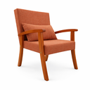 Ver imagem 3 de Kit 2 Poltronas Jade Linho Premium Escritório Recepção Sala de Estar Decorativa:terracota