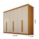 Ver imagem 3 de Guarda Roupa Casal 6 Portas 6 Gavetas 100% MDF Diamante