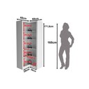 Ver imagem 2 de Estante Livreiro Solteiro Me4132 de Canto C/ 4 Prateleiras Nogal - Tecno Mobili