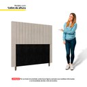 Ver imagem 3 de Cabeceira Cama Box Casal King Size Nala 195cm Veludo Bege - Desk Design