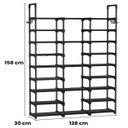 Ver imagem 2 de Sapateira Modular 9 Níveis para até 55 Pares com Estrutura Metálica Preta