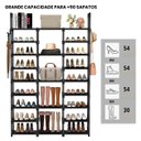 Ver mais imagens de Sapateira Modular 9 Níveis para até 55 Pares com Estrutura Metálica Preta
