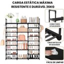 Ver imagem 5 de Sapateira Modular 9 Níveis para até 55 Pares com Estrutura Metálica Preta
