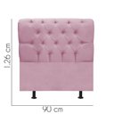 Ver imagem 2 de Cabeceira para Cama Box Solteiro 90 Cm Paris:rosa Bebe