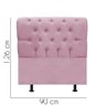 Cabeceira para Cama Box Solteiro 90 Cm Paris:rosa Bebe - 2