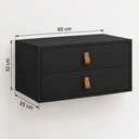 Ver imagem 6 de Mesa Criado Unic 60cm Suspenso/Flutuante para Parede Quarto:Preto