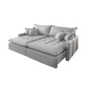 Ver imagem 2 de Sofá Cama Star 05 1,80m Em Linho Molas Ensacadas Design Clean e 4 Almofadas Fibra Siliconada