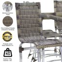 Ver imagem 4 de 10 Cadeiras Haiti e Mesa de Jantar 240x100 Alumínio Capuccino