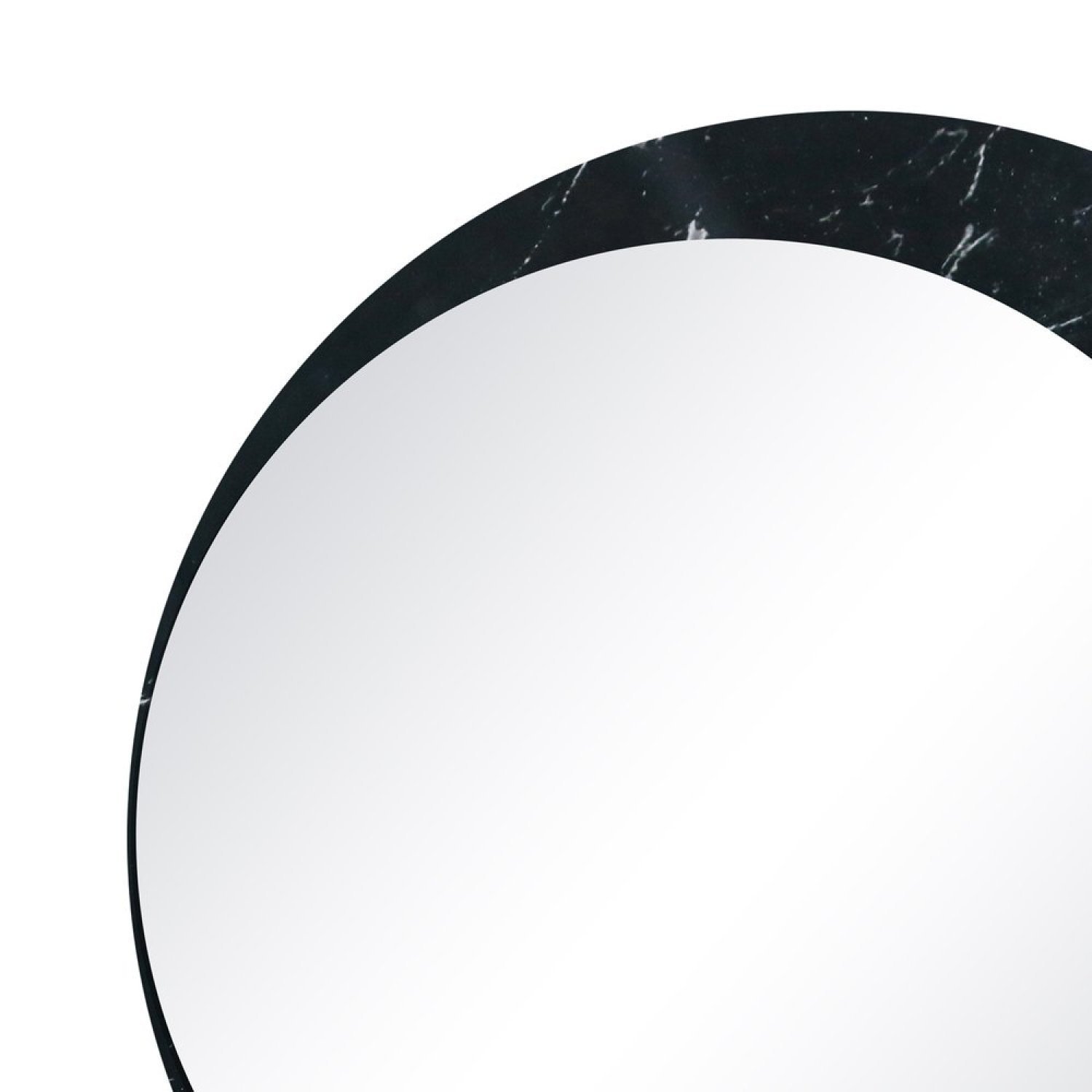 Espelho Decorativo Luna Mármore 60cm Redondo Lateral - 2