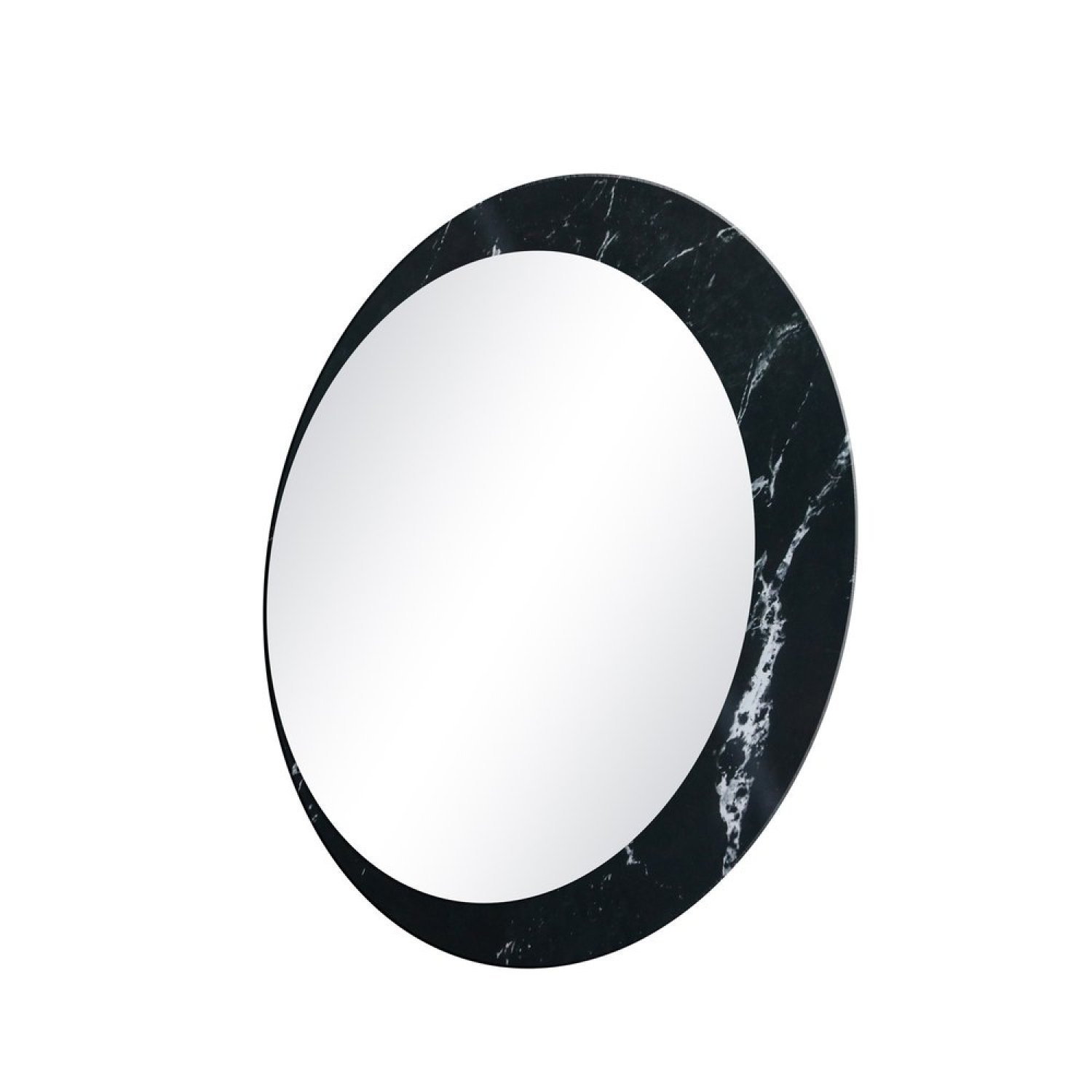 Espelho Decorativo Luna Mármore 60cm Redondo Lateral - 5