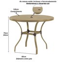 Ver imagem 3 de Mesa com Tampo Ripado 120 Cm em Alumínio - Trama Original Fendi